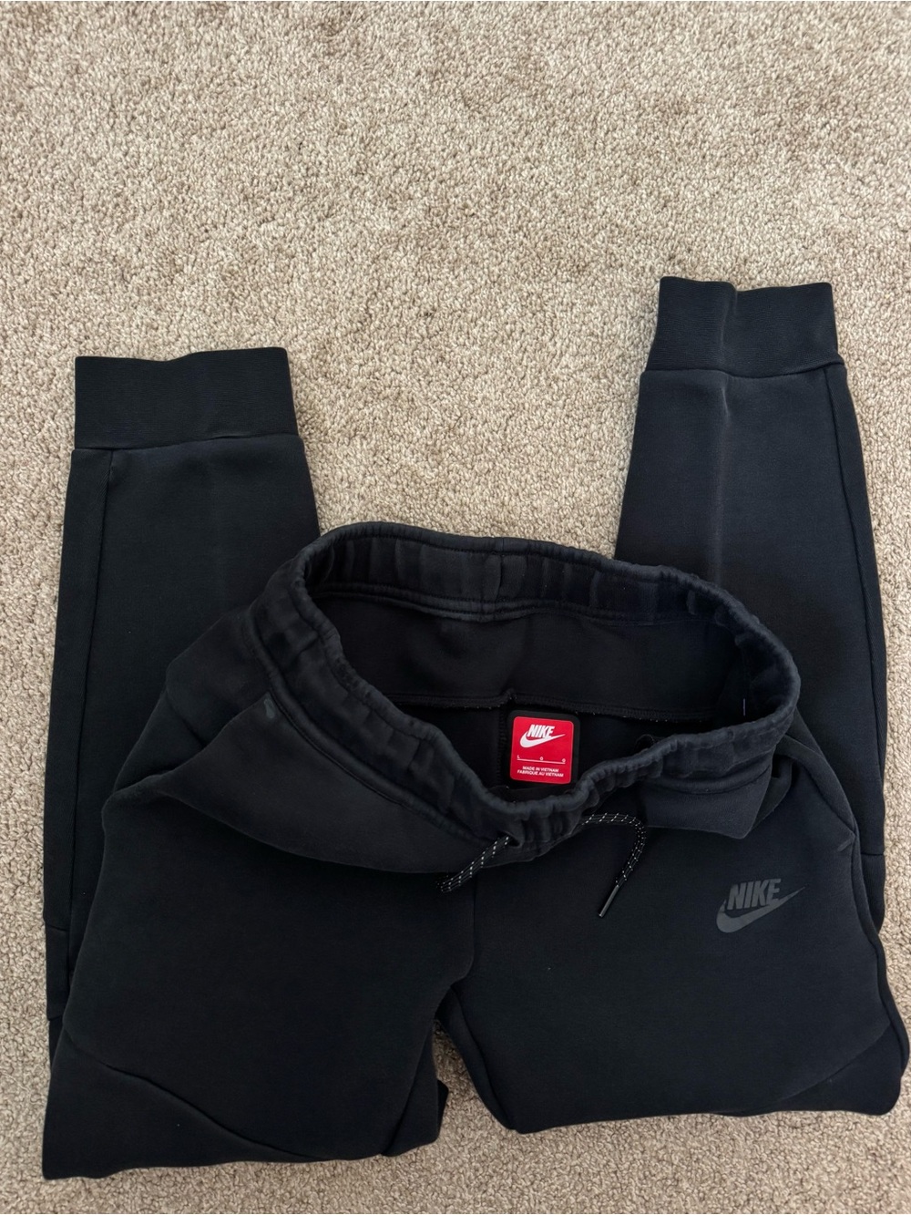 Nike Tech Fleece Kids Black Joggers